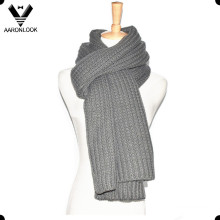 Модный зимний теплый вязаный шарф для мужчин